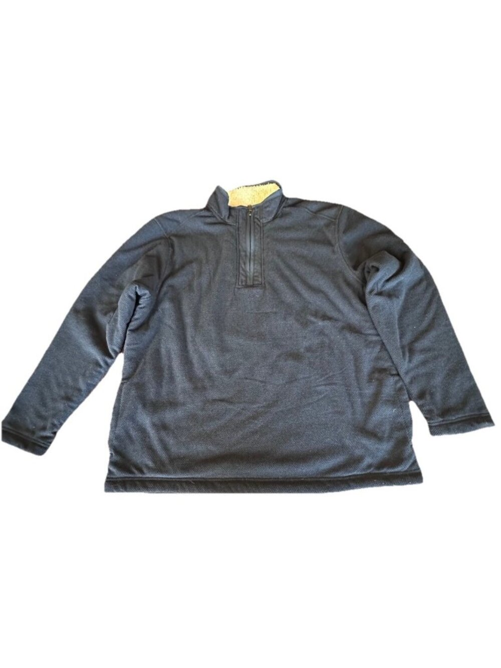 Orvis Men Sherpa Fleece Lined Pullover XL Blue 1/4 Zip Gorpcore Warm Cozy